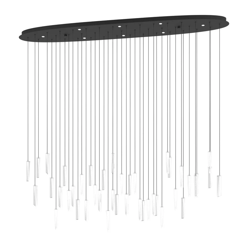 EGLO Sardenara Lámpara colgante comedor LED 3000K regulable acero negro y vidrio