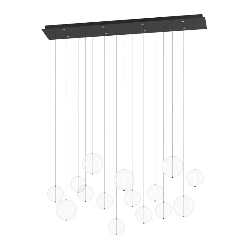 EGLO Espardello Lámpara de techo colgante LED regulable acero vidrio negro claro