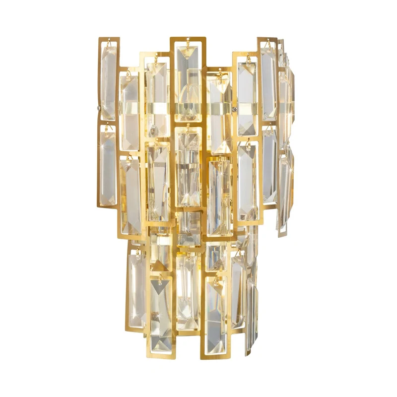 EGLO Calmeilles Lámpara de pared acero cristal latón claro 39615