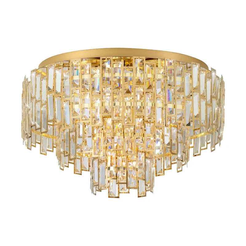 EGLO Calmeilles Plafón acero cristal latón claro 39611