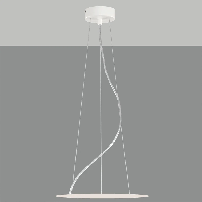 ACB Conjunto Colgante 2.5m blanco texturado cable transparente 3 tensores 81CON38518B