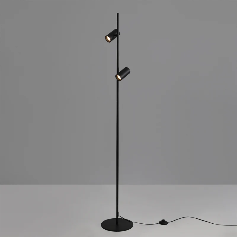 ACB Gina Lámpara de pie LED Negro GU10 2x8W Orientable H3874080N