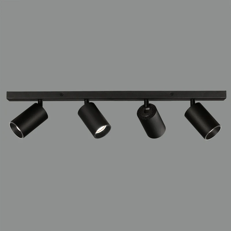 ACB Gina Plafón LED Negro GU10 4x8W Orientable P3874R40N