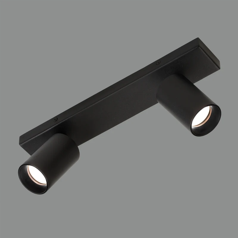 ACB Gina Plafón LED Negro GU10 2x8W Orientable P3874R20N