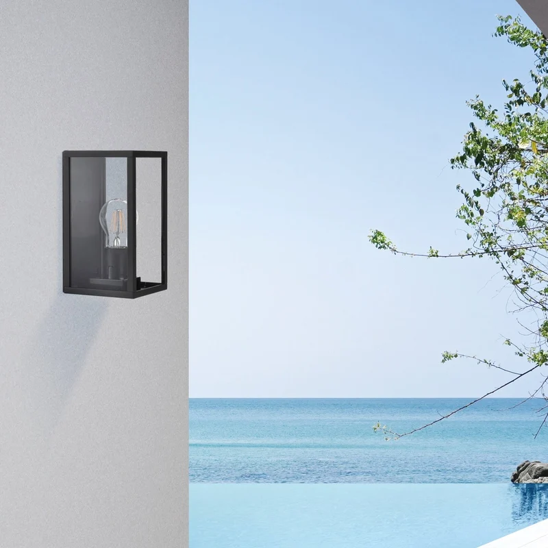 ACB Cube Aplique LED E27 15W IP54 antracita texturado A20391GR