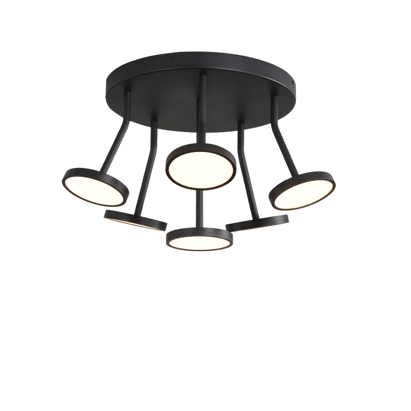 ACB Corvus Plafón LED negro 6x P3945000N