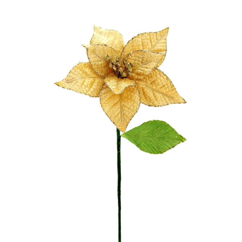 Art.9642 Vara Nochebuena Terciopelo 65cm 1pz