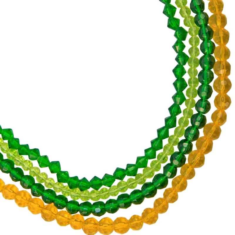Art.9421 Collares De Cuentas Cristal Surtidas 3 Hilos