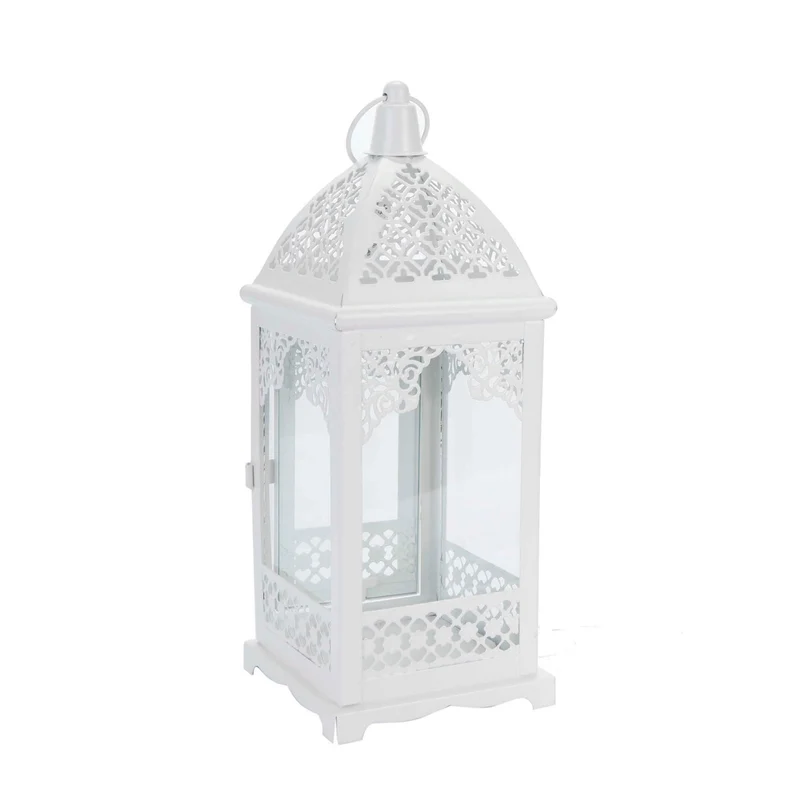 Art.8923 Quinqué de Metal Cuadrado 12.5x31cm 1pz