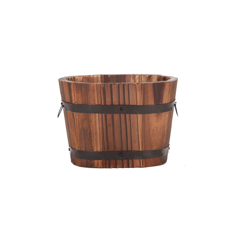 Art.8798 Base Madera Oval Vintage 10x13.5x9cm 1pz