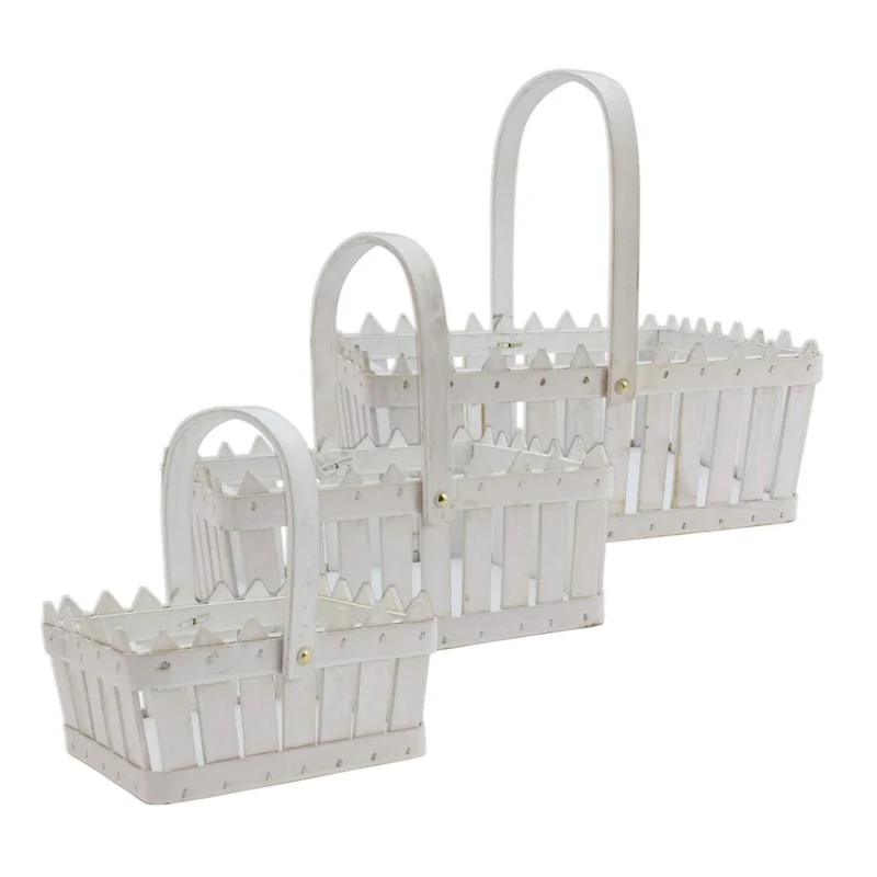 Art.8308 Canasta Rectangular Con Asa Juego 33, 27, 21cm 3pzas