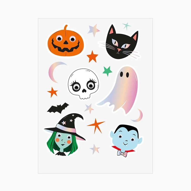 Adesivos de olhos arregalados de Halloween
