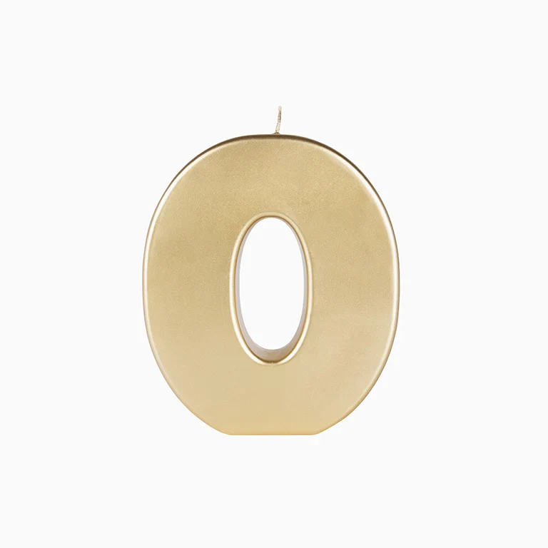 Vela gigante número oro