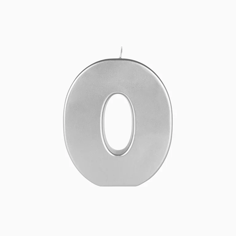 Vela gigante número plata