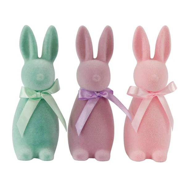 Coelhinhos da Páscoa de veludo