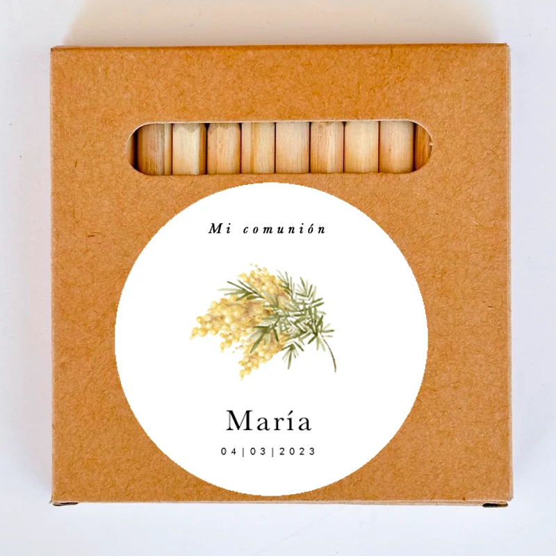 Cajita lápices personalizada Mimosa