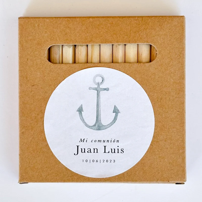 Cajita lápices personalizada Ancla