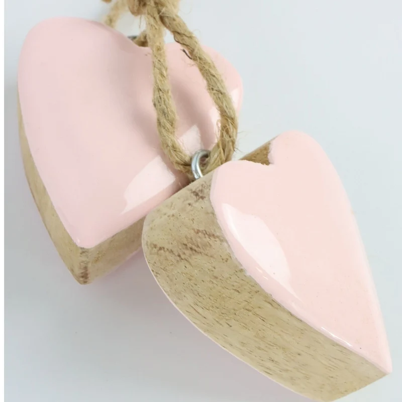 Adorno corazón de madera