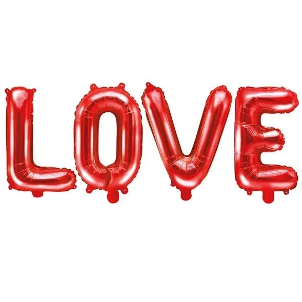 Globo LOVE Foil rojo