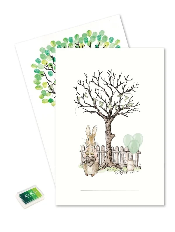 Lâmina A3 Lembrança Peter Rabbit Rosa