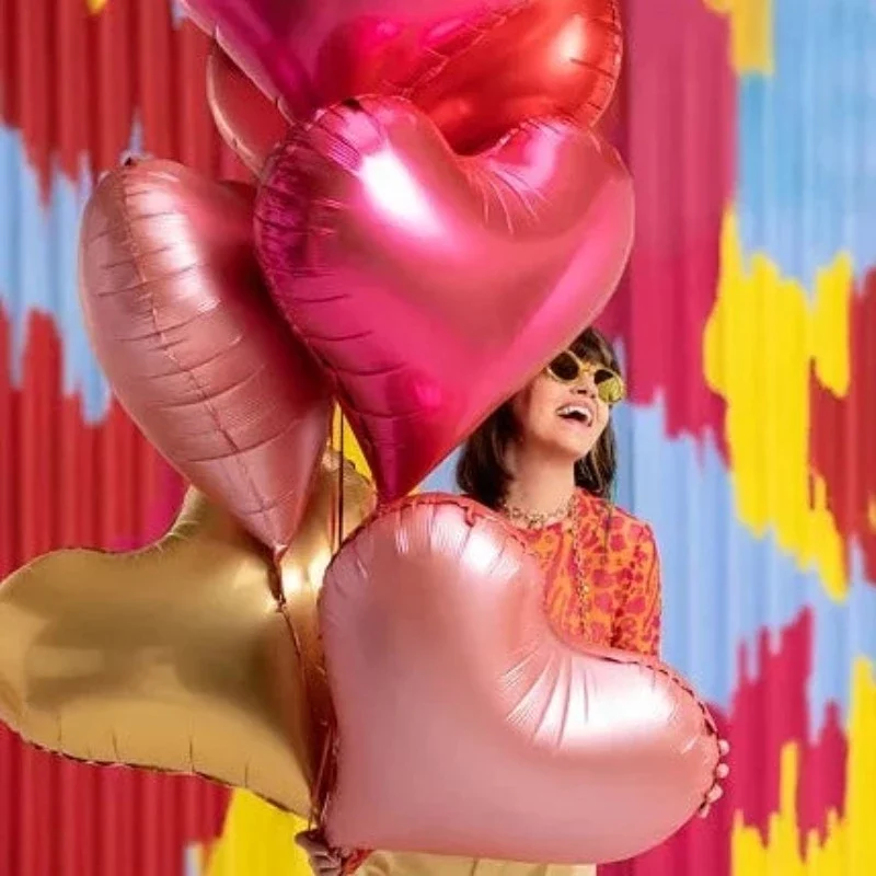 Globo Foil L Corazón Rosegold mate