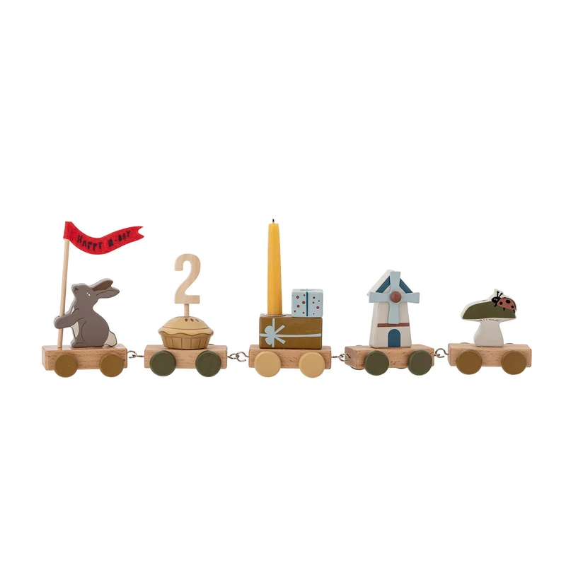 Decoração de aniversário em madeira ALFI marrom