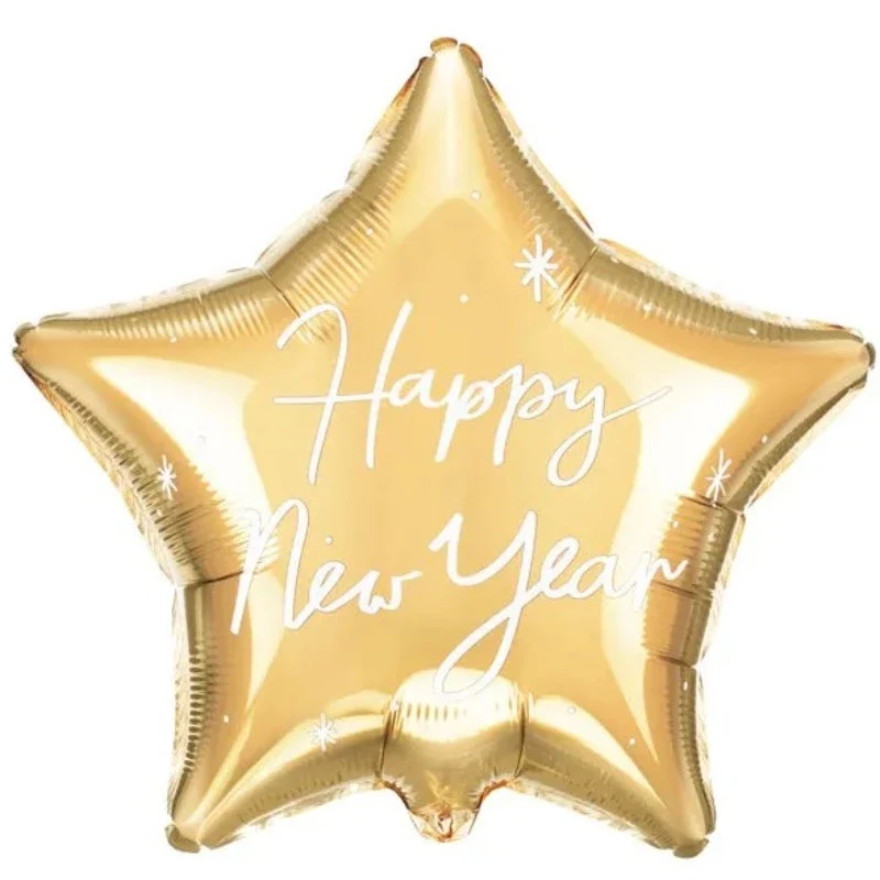 Globo foil estrella dorado New Year