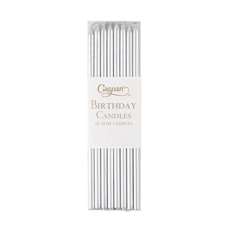 Velas longas de prata / 16 pcs.