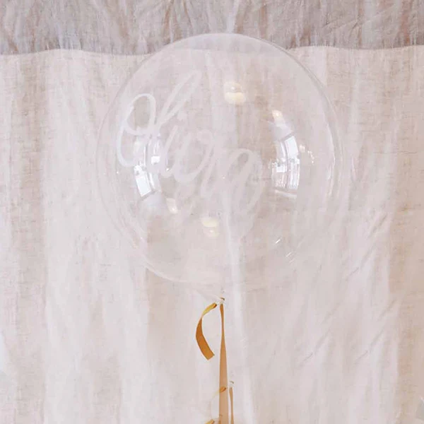 Globo Bubble hinchado cinta tela WOW BOX