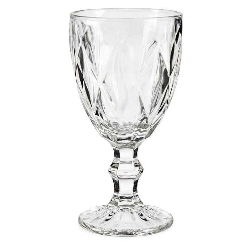 Copa cristal vino diamante transparente / 6 uds.