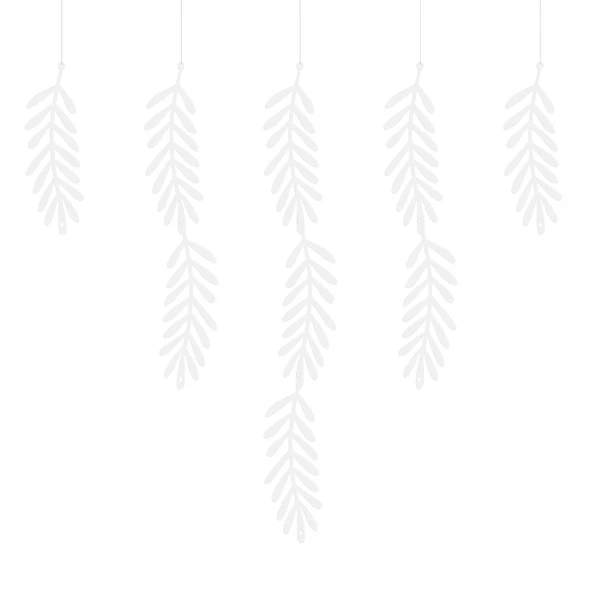 grinalda de folhas brancas DIY