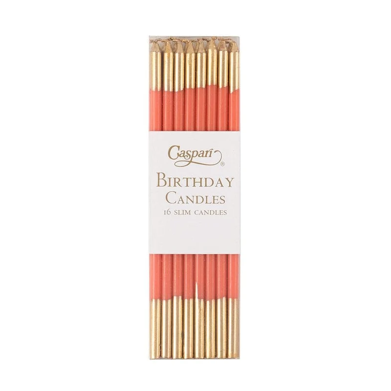 Velas longas de coral bicolor / 16 pcs.