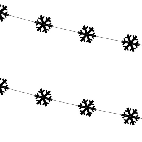 Grinalda de Floco de Neve preta / 2 pcs.