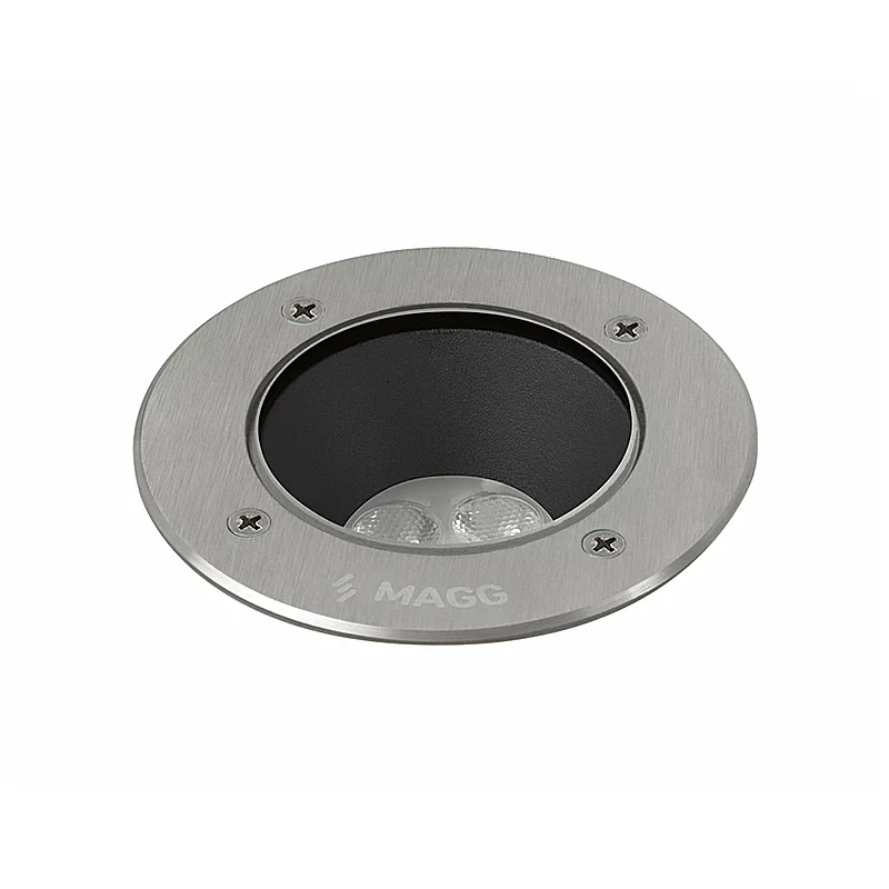 Luminaria piso exterior empotrar EP 120 46° 8W luz cálida 2700K Acero inoxidable L7320-91M Magg
