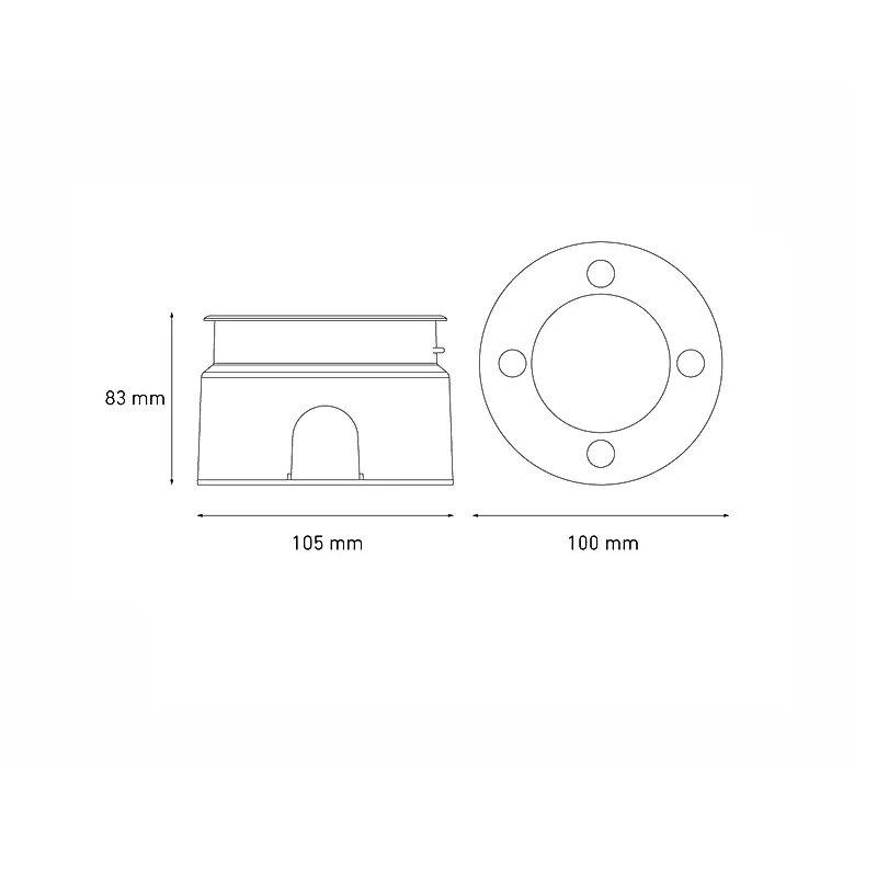 Luminaria piso exterior empotrar EP 100 18° 3W luz neutra 4000K Gris L7310-6I3 Magg