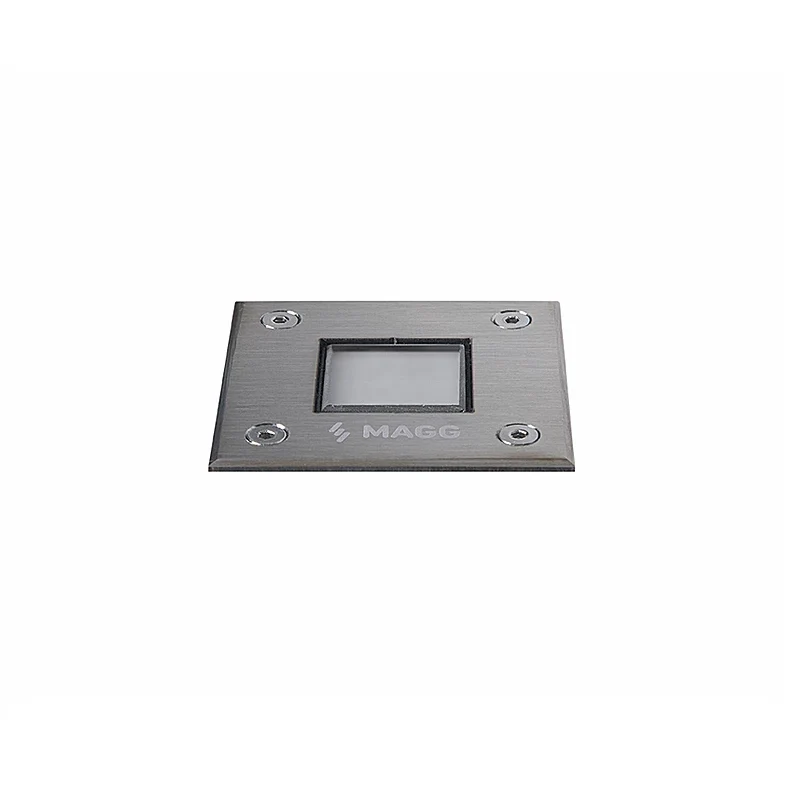 Luminaria piso exterior empotrar EP 60 SQUARE SOFT 1.2W luz cálida 2700K Acero inoxidable L7302-910 Magg