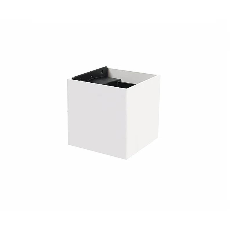Lámpara muro wallwasher exterior CUBO A8 5W luz cálida 3000K Blanco L7114-1E0 Magg