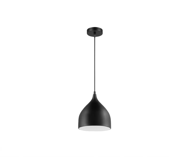 Lámpara Colgante Sombrero de Gnomo Iluminación Minimalista Nórdica Negra