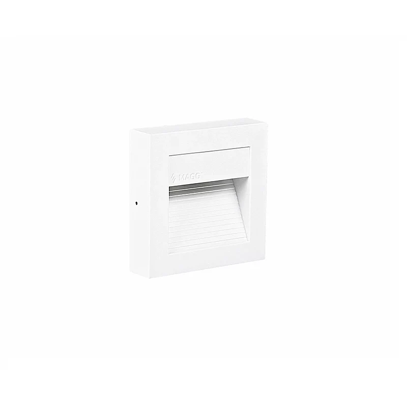 Lámpara muro exterior de cortesía SW 20 Sobreponer 2W luz cálida 2700K Blanco L7002-110 Magg