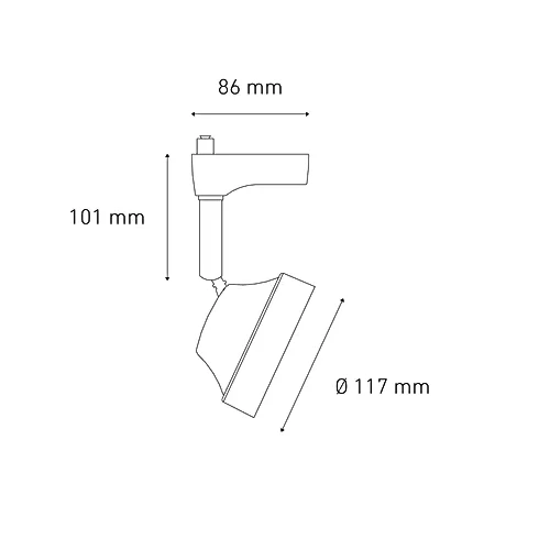 Luminaria LED ALPHA A RIEL Negro L5641-300 Magg