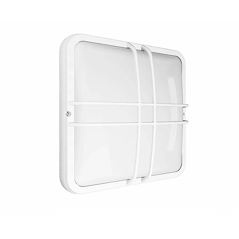 Luminaria arbotante LED sobreponer exterior CEILING LED 250 REJILLA SS 8W luz fría 6000K Blanco L5275-130 Magg
