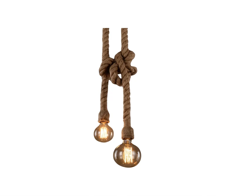 Lámpara de Soga Doble Boquilla Estilo Vintage Industrial