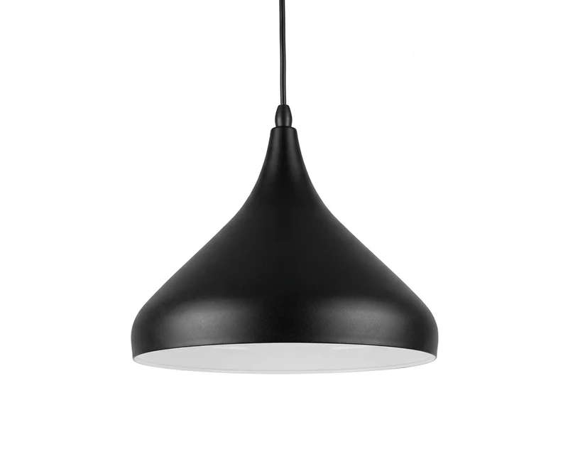 Lámpara Colgante Nórdica Diseño Minimalista Negro Mate