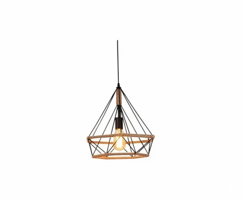 Lámpara Colgante Diamante Urbano Iluminación Industrial Rústica