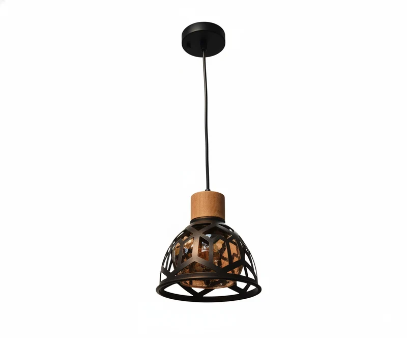 Lámpara Colgante Horizonte Urbano - Estilo Industrial con Acabado de Yute