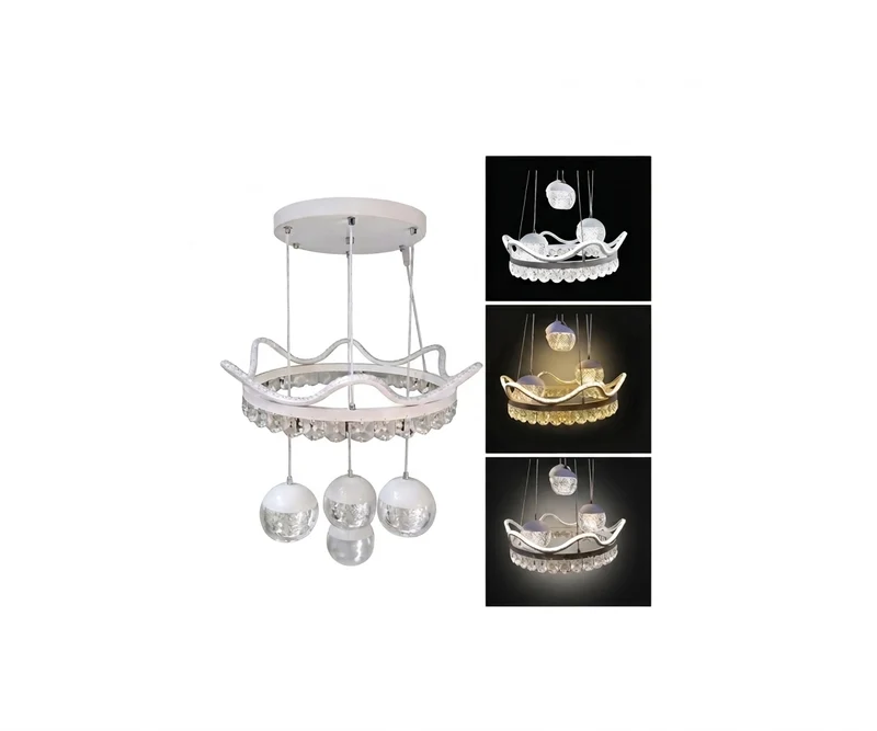 Lámpara Decorativa Colgante Eclectica Blanco Iluminación LED CCT de Lujo