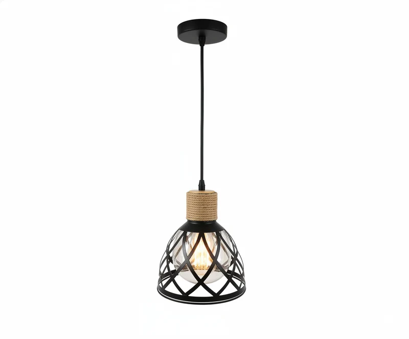 Lámpara Colgante Urbano Trenzado Iluminación Vintage Industrial