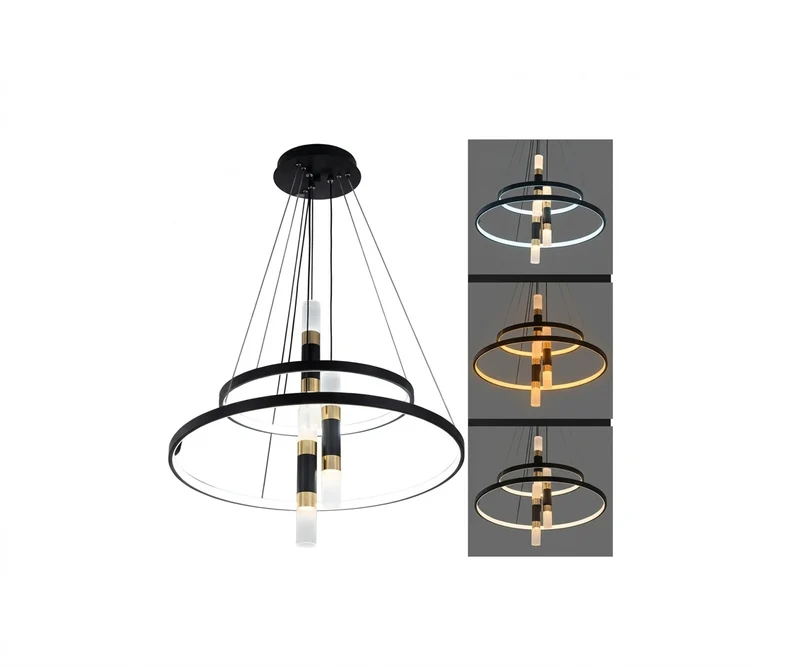Lámpara Decorativa Colgante Duo Lumina Aros LED Triple Tono de Luz