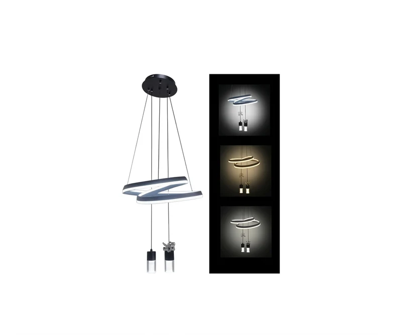 Lámpara Decorativa Colgante Flujo Moderno Diseño LED Triple Tono