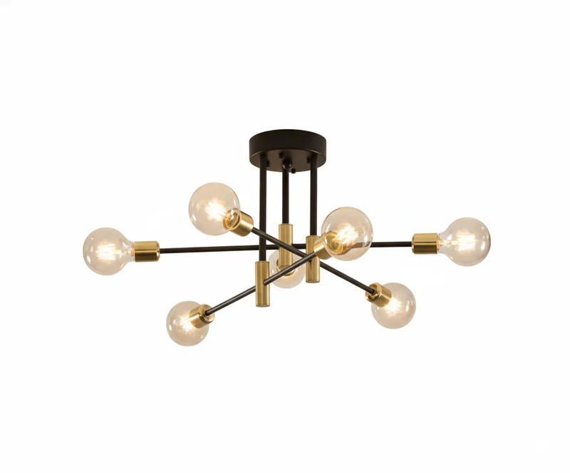 Lámpara Sputnik Industrial para Cenas Inolvidables [SIN FOCOS]